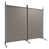 vidaXL Modern Room Divider with Foldable Design, 5-Panel Fabric Divider in White, Privacy Screen for Living Room and Bedroom, 433x180 cm