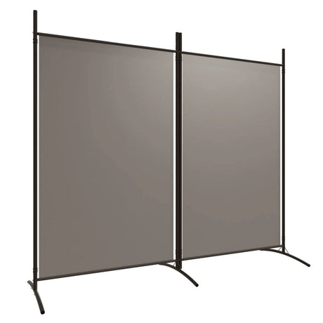 vidaXL Modern Room Divider with Foldable Design, 5-Panel Fabric Divider in White, Privacy Screen for Living Room and Bedroom, 433x180 cm