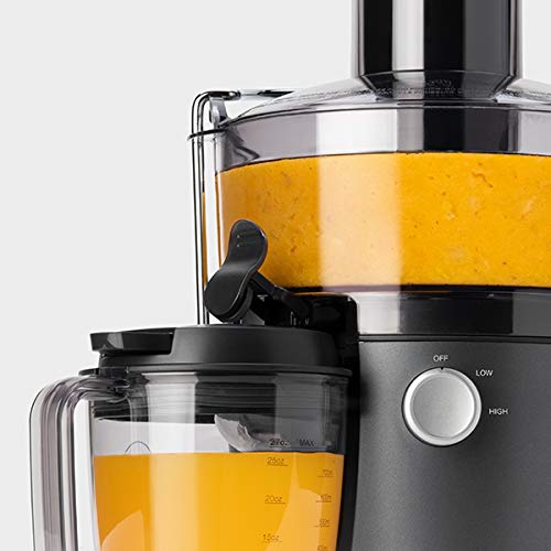 NutriBullet Juicer, Dark Grey, Juicer, High Speed Centrifugal Juicer with 800w Motor, Two Speeds, 1.5L Pulp Basin, 800ml Juice Container (NBJ07100)