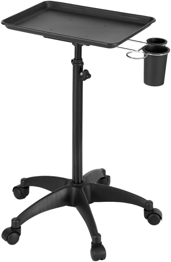 Embellir Adjustable Salon Tray Trolley – 5-Wheel Base