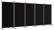 5-Panel Fabric Room Divider with Iron Frame – 4 Colours