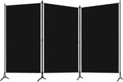 3-Panel Fabric Room Divider with Iron Frame – 4 Colours