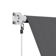 2.1 × 2.1 m Manual Retractable Outdoor Blind – Grey