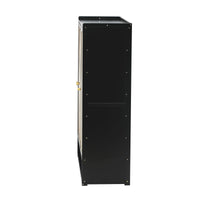 3-Door Rattan-Style Shoe Cabinet with 12 Shelves