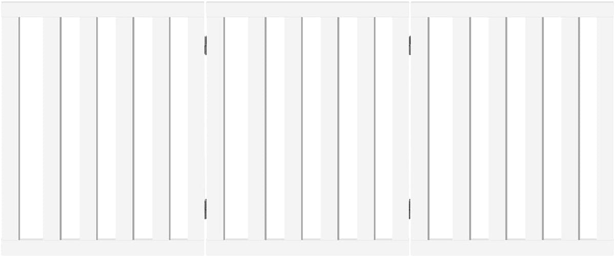 Freestanding Foldable MDF Pet Gate – 3 Sizes, White or Grey