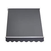 1.8 × 2.1 m Grey Retractable Pivot-Arm Outdoor Blind