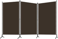 3-Panel Fabric Room Divider with Iron Frame – 4 Colours