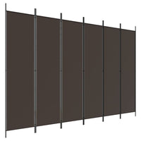 'vidaXL 6-Panel Room Divider in Black - Versatile and Foldable Partition, Made with Durable Fabric and Iron, Ideal for Bedroom and Living Room