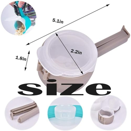 Reusable Bag-Sealing Clip with Pour Spout – White