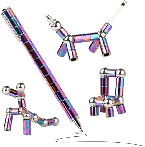 Decompression Magnetic Metal Pen, Eliminate Pressure Fidget Gadgets, Multifunction Writing Magnet Ballpoint Pen, Kids or Friends