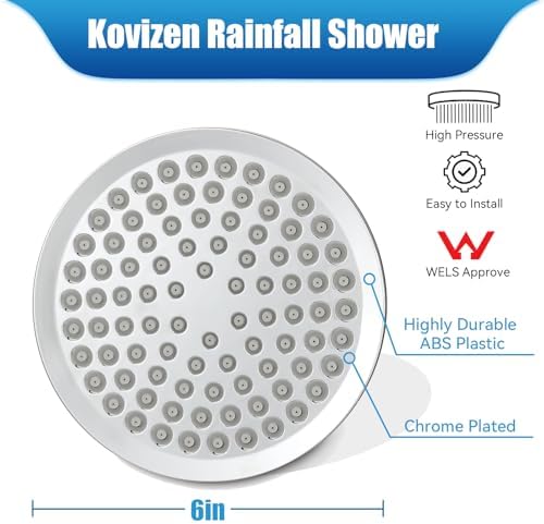 6-Inch High-Pressure Rainfall Shower Head – Chrome