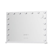 Hollywood Makeup Mirror, 80 x 60cm Vanity Mirrors Beauty Cosmetic Dressing Bathroom Decor, 17 LED Light Bulbs with 10X Magnification Frame Tabletop Lights Rectangle Dimmable