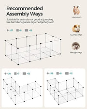 Transparent Small-Animal Playpen with Floor Base – 143 × 73 × 46 cm