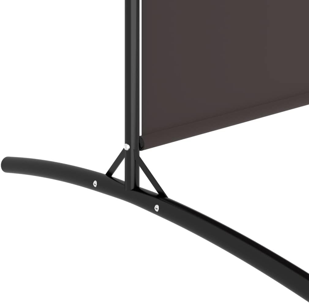 Brown 4-Panel Fabric Room Divider – 346 × 180cm