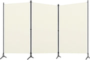 3-Panel Fabric Room Divider with Iron Frame – 4 Colours
