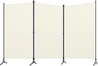 3-Panel Fabric Room Divider with Iron Frame – 4 Colours