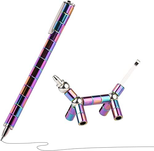 Decompression Magnetic Metal Pen, Eliminate Pressure Fidget Gadgets, Multifunction Writing Magnet Ballpoint Pen, Kids or Friends
