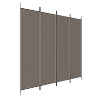 'vidaXL 6-Panel Room Divider in Black - Versatile and Foldable Partition, Made with Durable Fabric and Iron, Ideal for Bedroom and Living Room