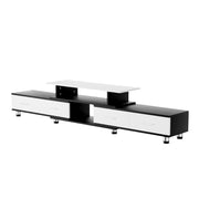 Adjustable 160–222 cm White TV Unit with 4 Drawers