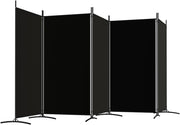 5-Panel Fabric Room Divider with Iron Frame – 4 Colours