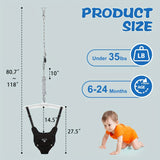 Baby Jumper with Ceiling Hook - Adjustable Indoor/Outdoor Activity for Small Spaces, 6-Month & Up