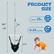 Baby Jumper with Ceiling Hook - Adjustable Indoor/Outdoor Activity for Small Spaces, 6-Month & Up
