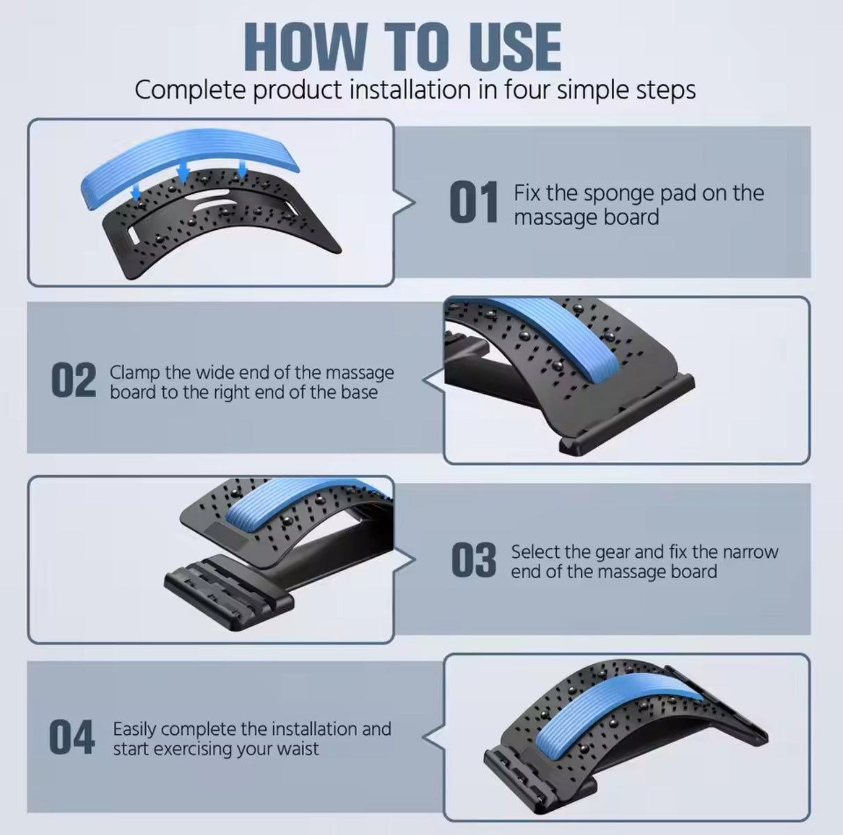Multilevel Back Stretcher for Back Pain Relief Lower & Upper Back Support for Herniated Disc Recovery