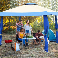 393 cm Double-Tier Pop-Up Gazebo with Adjustable Height