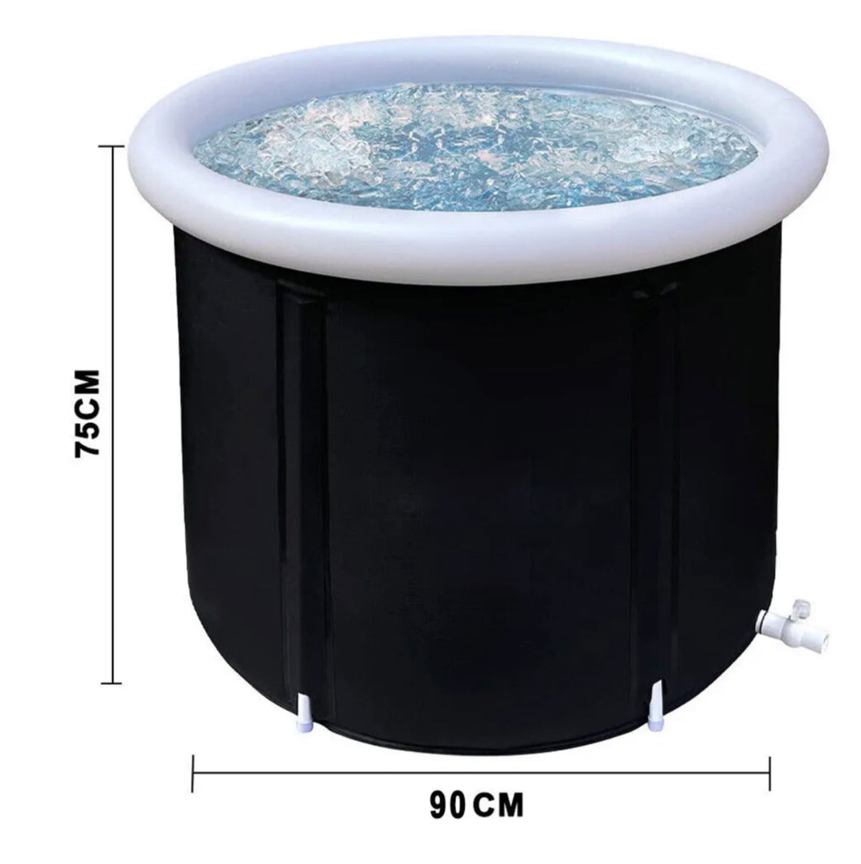 Portable Ice Bath Tub Athletes Cold Hot Water Therapy Folding Bathtub
