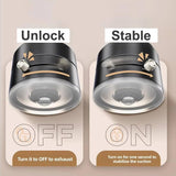 Multifunctional Vacuum Suction Phone Holder- Folding, Extendable, Double- Sided Magnetic for Car/Gym/Smooth Surface Kitchen Stand Cellphone Smartphone Mount (Black)