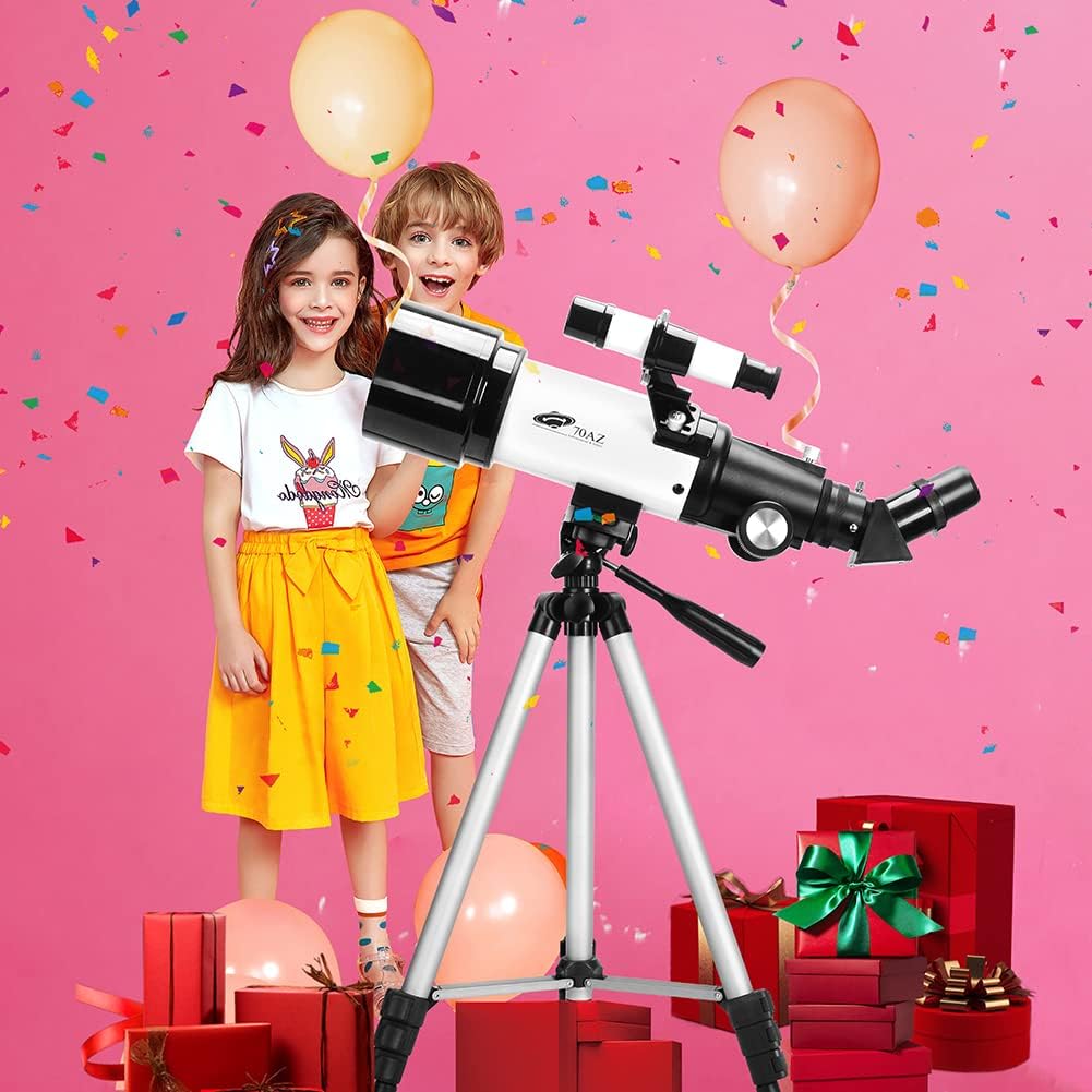 70 mm Beginner Refractor Telescope Kit – 20×/44×