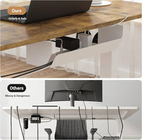 Electric Standing Desk, Height Adjustable Ergonomic Sit Stand Desks with Hanging Hooks and Cable Management, 100 x 55 cm Whole Piece Desktop, for Small Space, Black Frame