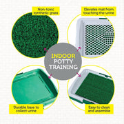 3-Layer Indoor Puppy Toilet Tray with Drainage Mat – 45 × 33 cm