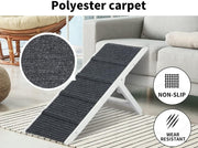 90 cm Folding White Dog Ramp with 3 Height Settings