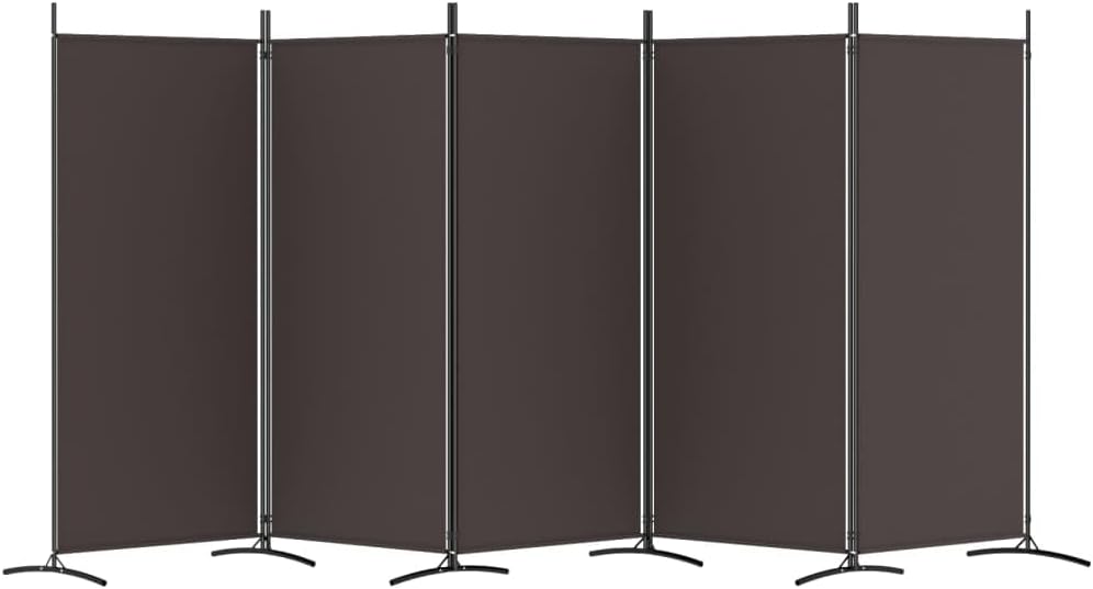 5-Panel Fabric Room Divider with Iron Frame – 4 Colours