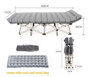 Folding Camping Stretcher with Mat & Carry Bag – Up to 150 kg