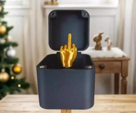 The Annoying Present with Middle Finger in A Box Gift Box with Screws Prank Surprise Pop-Up Novelty Funny Gifts for Adult Toys