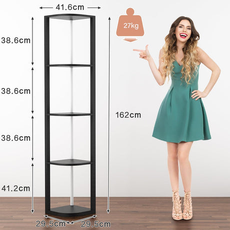 5-tier corner shelf floor lamp image 2