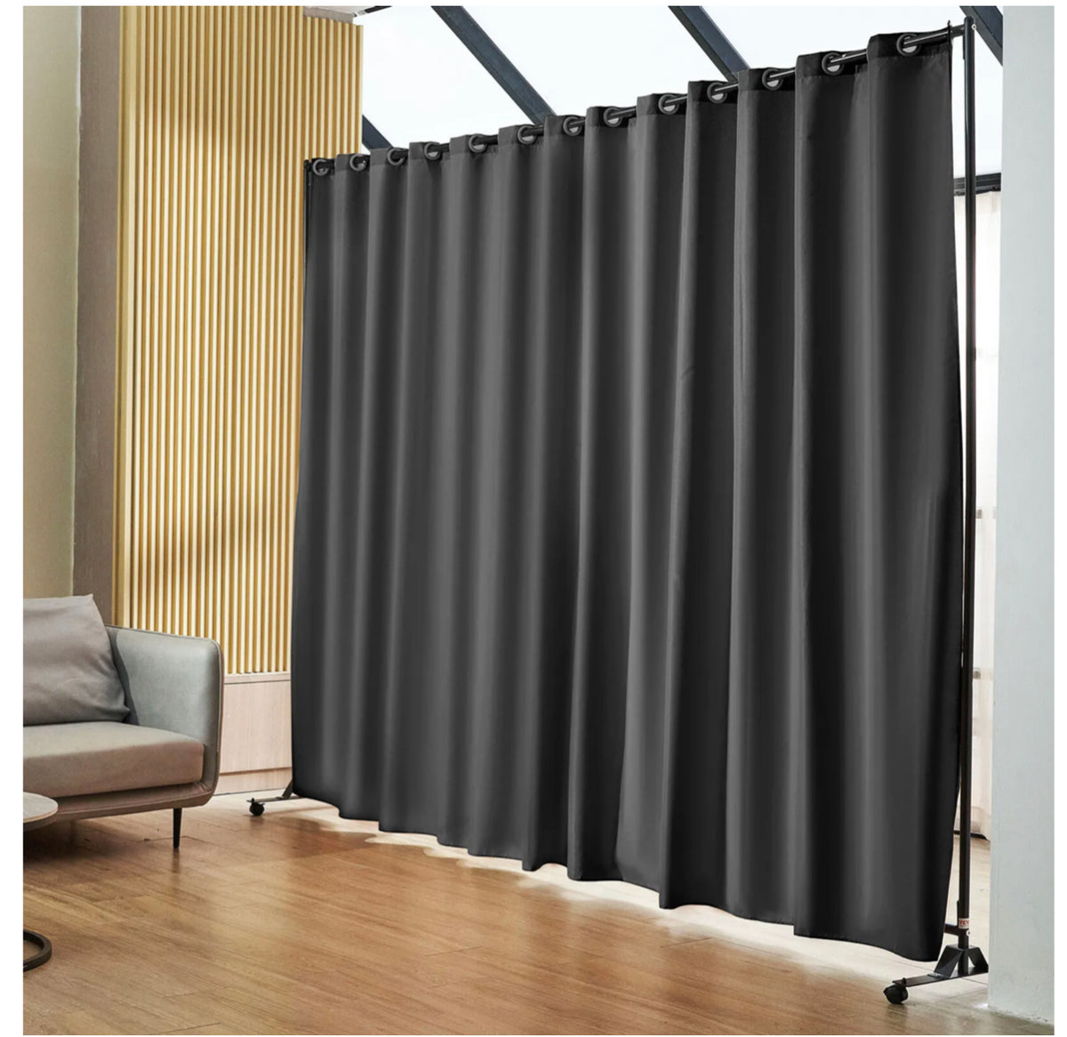 301 × 240 cm Rolling Curtain Room Divider – 2 In-Stock Colours