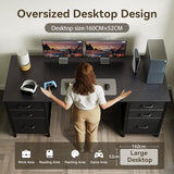 Desk fabric drawers
