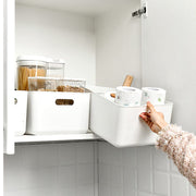 Handled Plastic Storage Bins – Set of 6 with 4 Lids