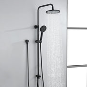 9-Inch Round Black Twin-Hose Shower System