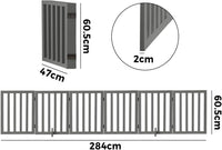 Freestanding Foldable MDF Pet Gate – 3 Sizes, White or Grey