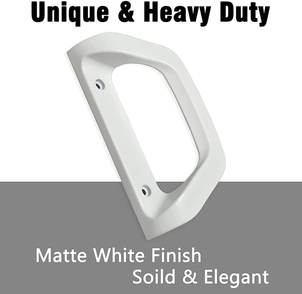 Reversible White Sliding Patio-Door Handle & Mortise Lock Set