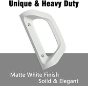 Reversible White Sliding Patio-Door Handle & Mortise Lock Set