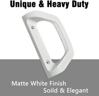 Reversible White Sliding Patio-Door Handle & Mortise Lock Set