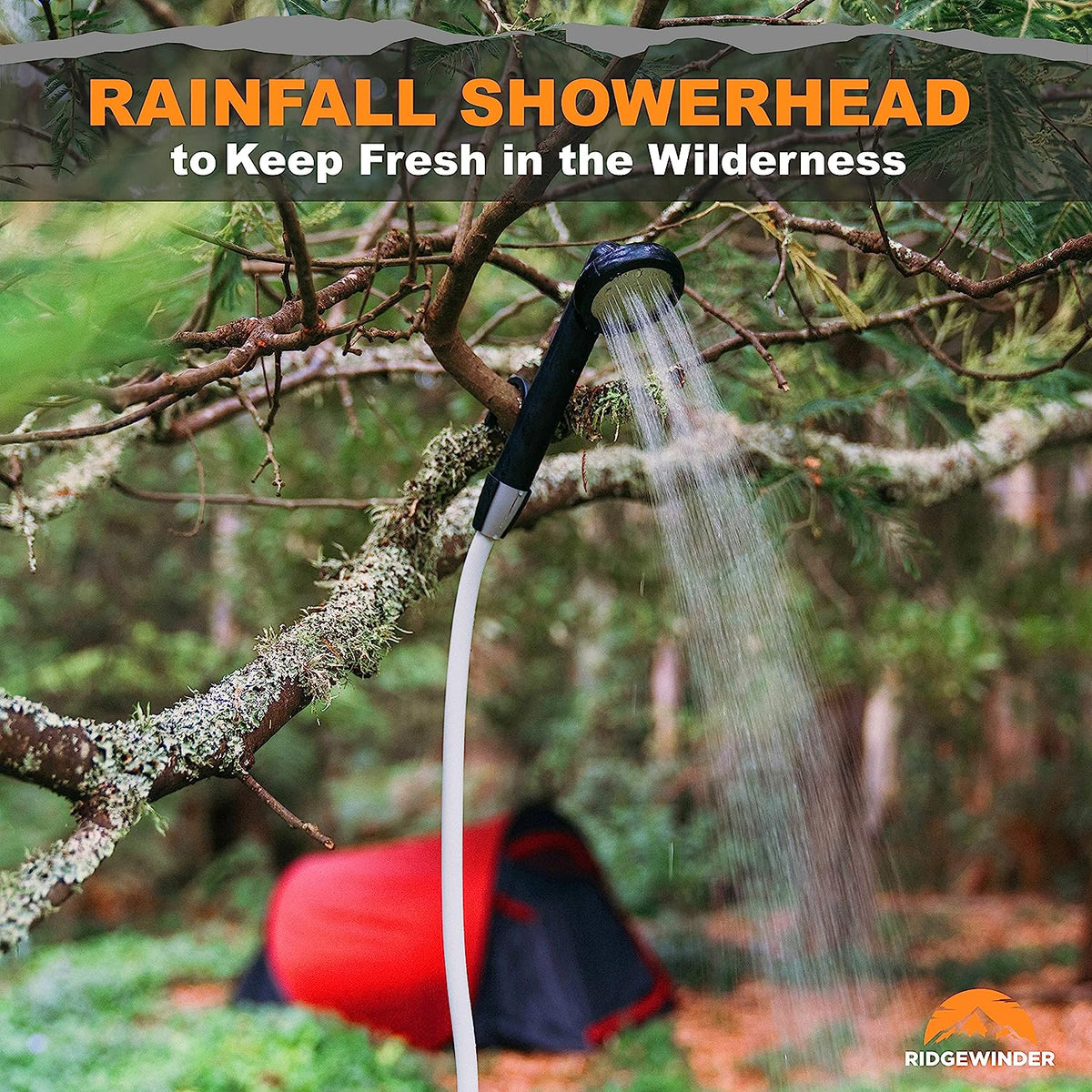 Rechargeable Camping Shower Kit with 10 L Dry Bag