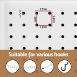 4 panel Room Divider, Folding Privacy Portable Screen Shelf Dividers Partition Wall Screens Home Pet Child Indoor Bedroom Furniture, Separator Water-Resistant Pegboard Stand Hollow White