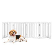 Freestanding Foldable Wooden Pet Gate – 203 × 61 cm