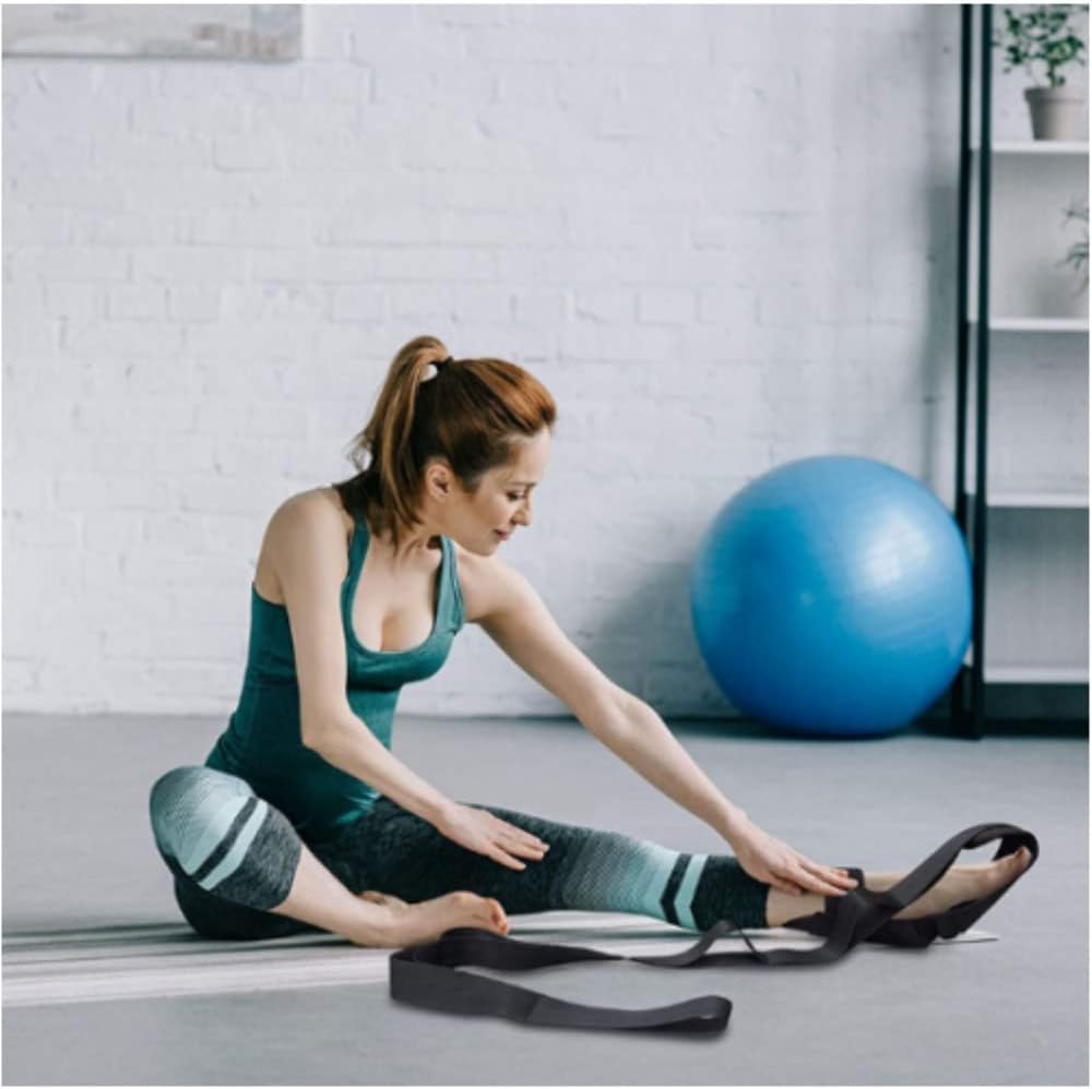 Adjustable Yoga Stretching Strap with Loops